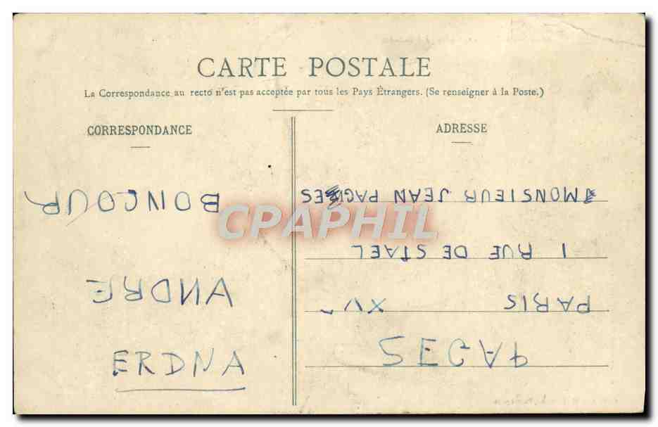 CPA Bateau Brennus Cuirasse d'escadre — Verso