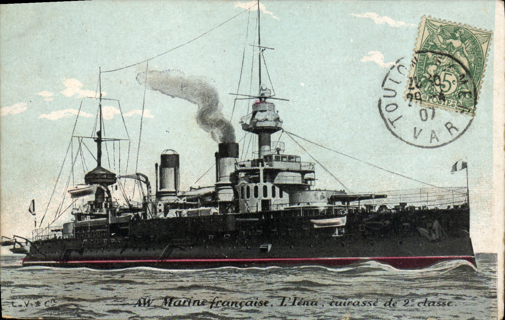 Le cuirassé Pénin — Marine française, 2e classe — éditeur L.V. & Cie