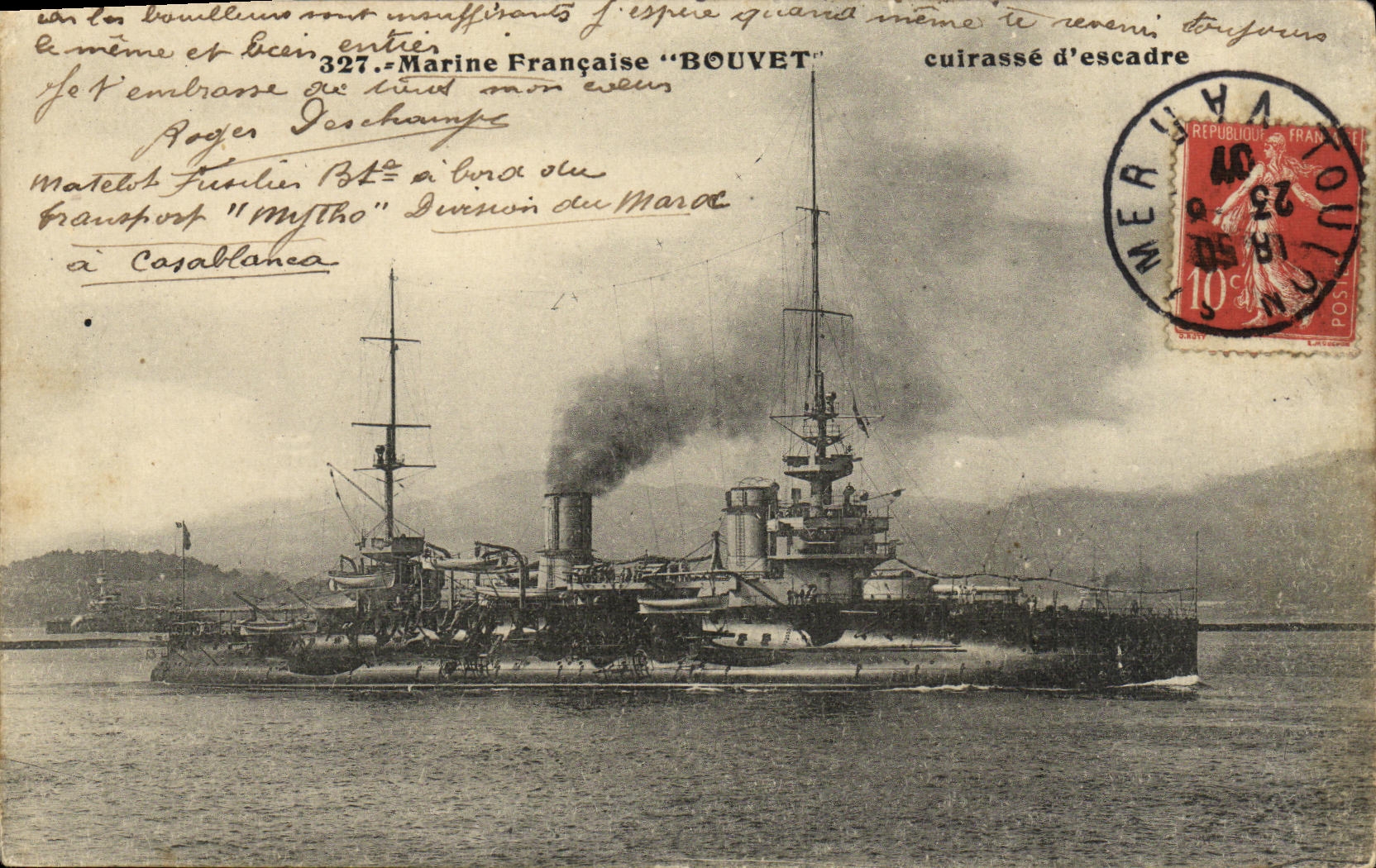 Cacciatorpediniere francese "Bouvet" — Marina francese, cacciatorpediniere di squadra — editore non identificato, n° serie 327