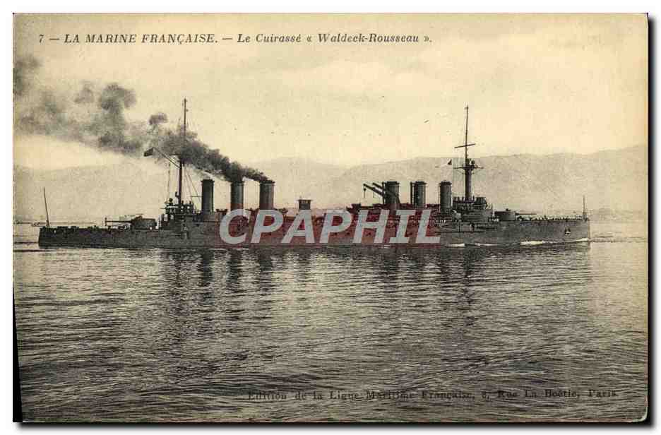CPA Bateau Le cuirasse Waldeck Rousseau