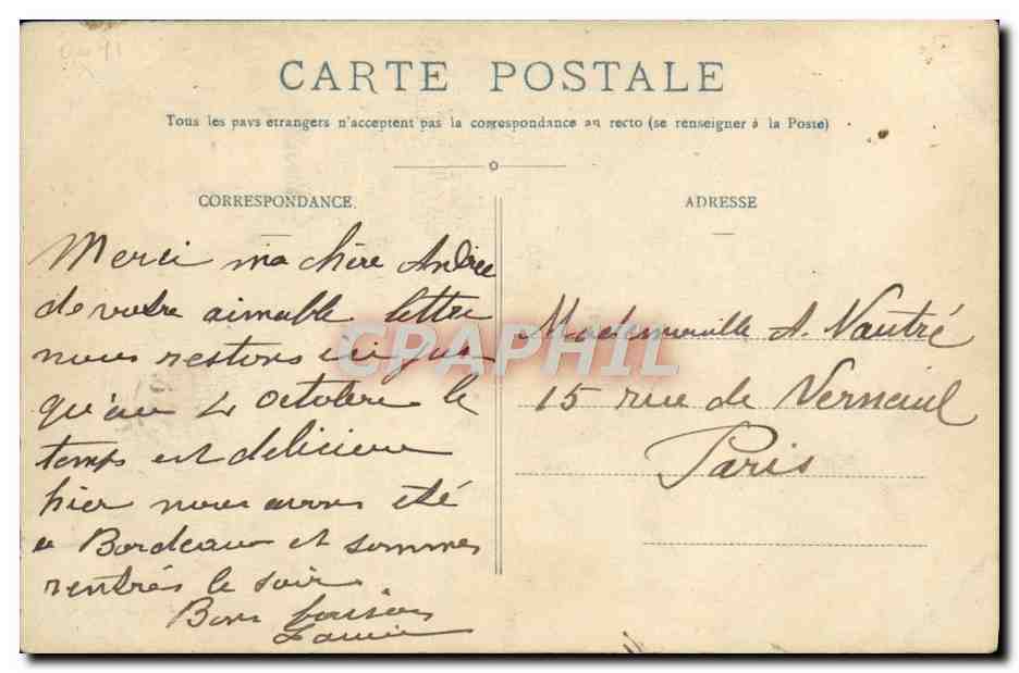 Le "Galilée", Croiseur éclaireur d'escadre — A. Bougault, n°511 — Verso