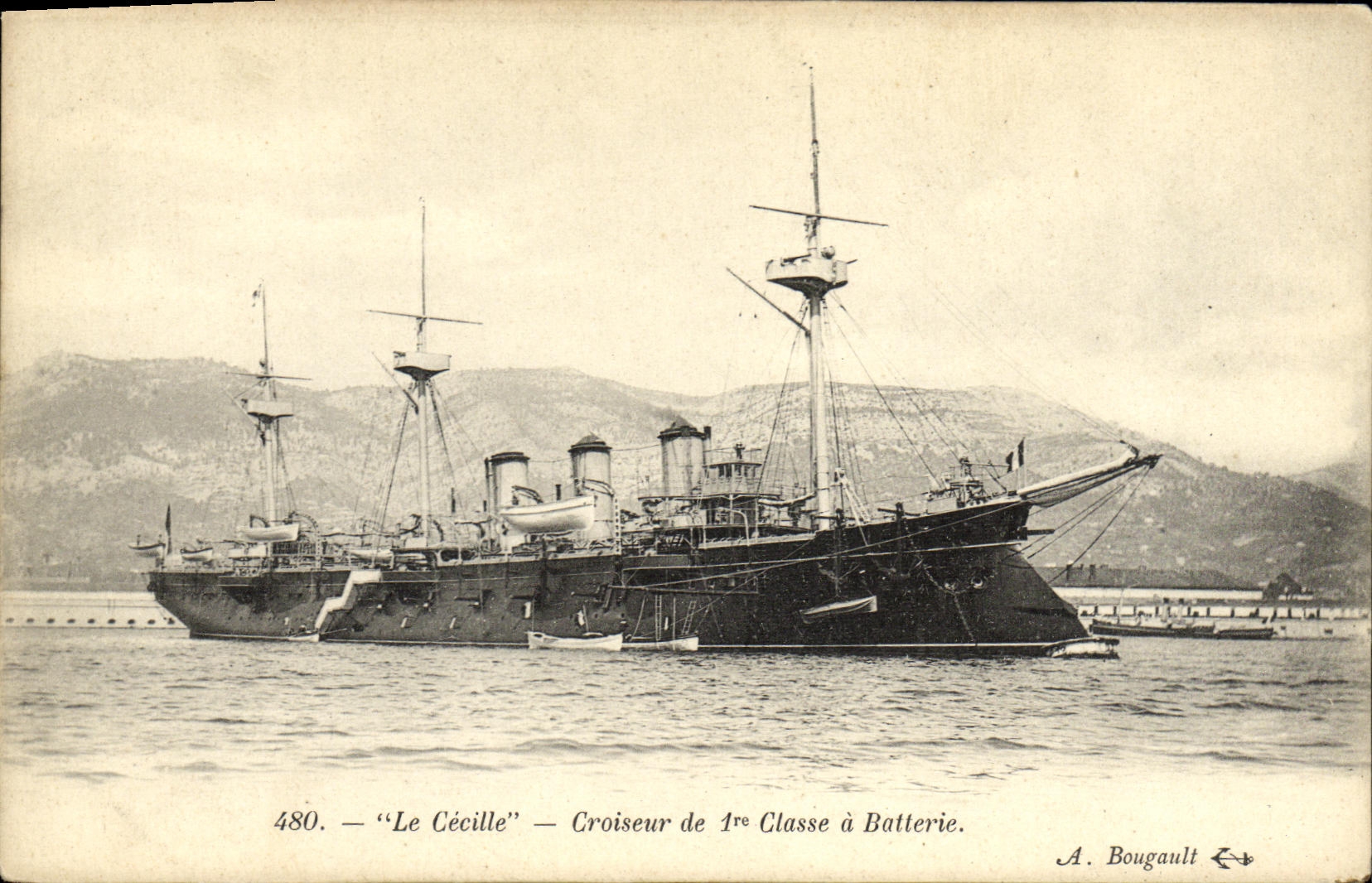 CPA Bateau Le Cecille Croiseur de 1ere classe