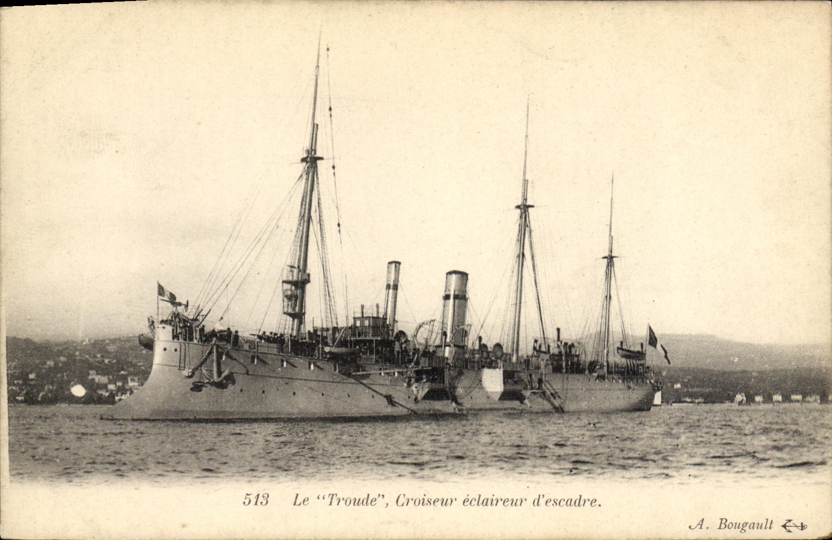 Le "Troude", Croiseur éclaireur d'escadre — A. Bougault, n° 513