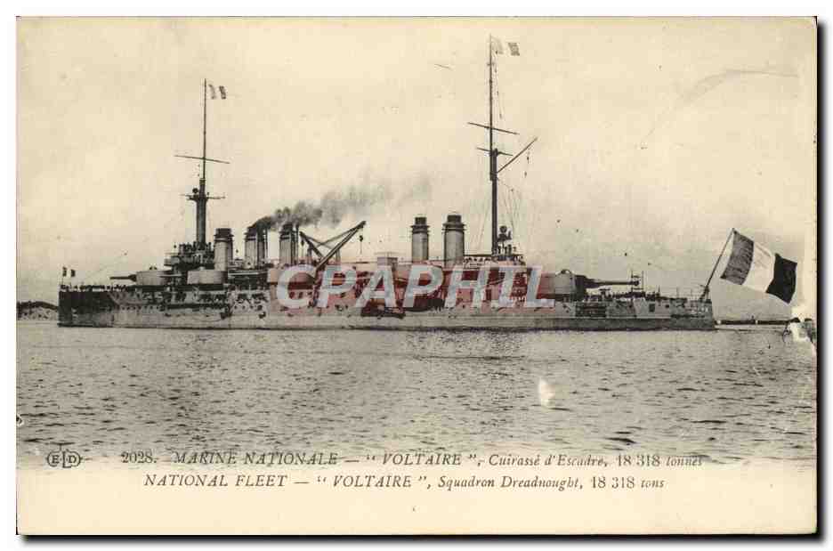 CPA Bateau Voltaire Cuirasse d'escadre
