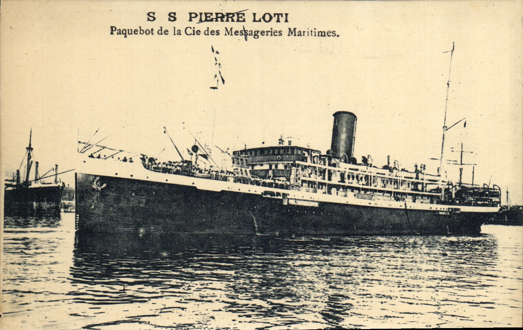 S S PIERRE LOTI — Paquebot de la Cie des Messageries Maritimes — éditeur Grimaud Marseille