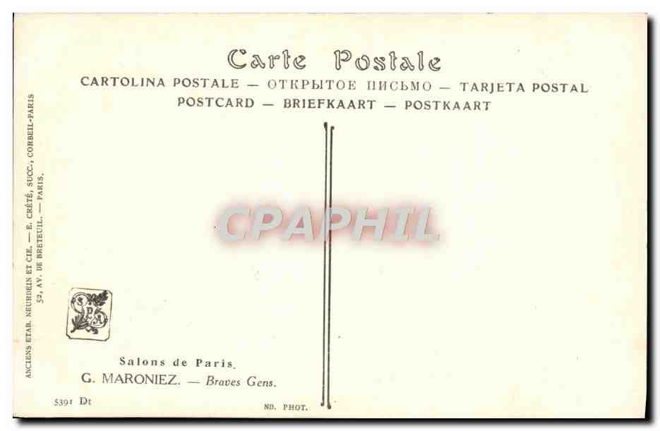 CPA Bateau Canot de sauvetage — Rückseite
