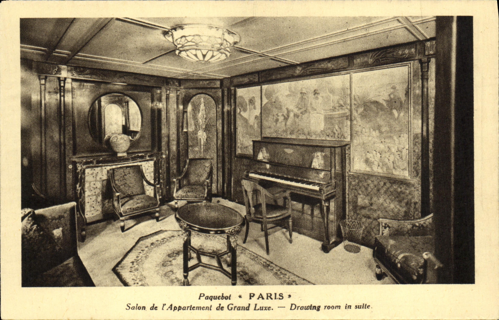 Salon de l'Appartement de Grand Luxe — Paquebot « PARIS »
