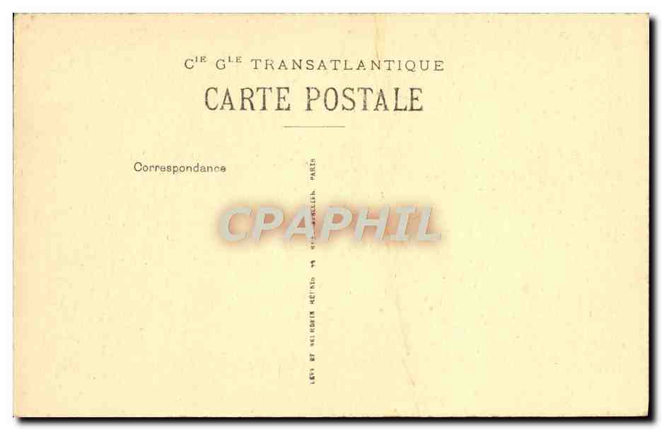 CPA Bateau Paquebot Paris Cabine de 1ere classe  — Verso