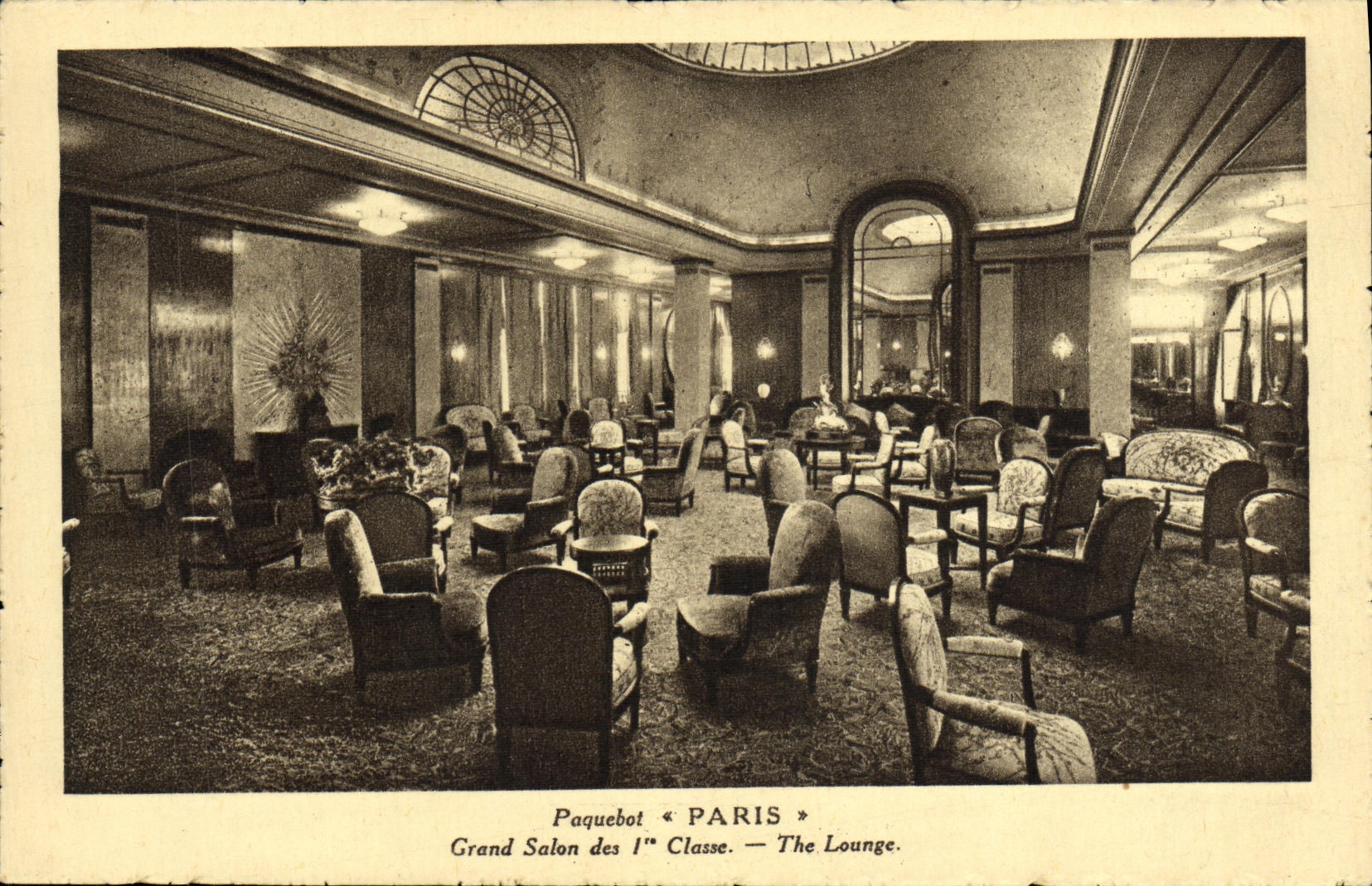 Paquebot « PARIS » — Grand Salon 1ère Classe — The Lounge