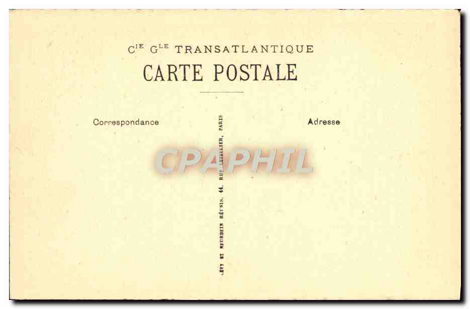 Paquebot « PARIS » — Galerie du Grand Hall — Main Companion Way — Cie Générale Transatlantique — Achterkant