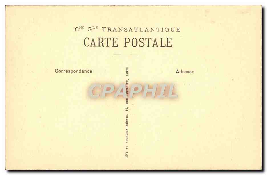 Salle à manger 1re Classe — Paquebot « PARIS » — Cie Générale Transatlantique — Reverso
