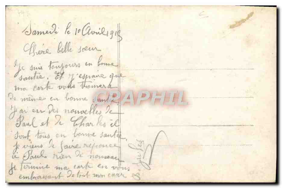 CPA Bateau Les Fauberts Marins  — Verso