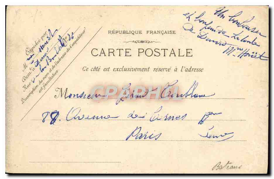 CPA Marine Avant le diner de l'equipage  — Verso