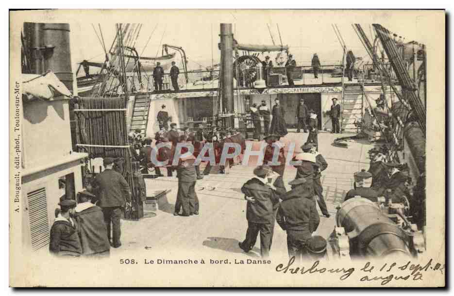 CPA Bateau Le dimanche a bord La danse 