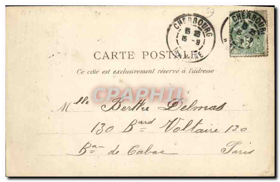CPA Bateau Le dimanche a bord La danse  — Verso