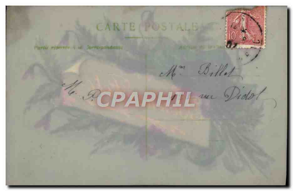 CPA Fantaisie Fleurs  — Rückseite