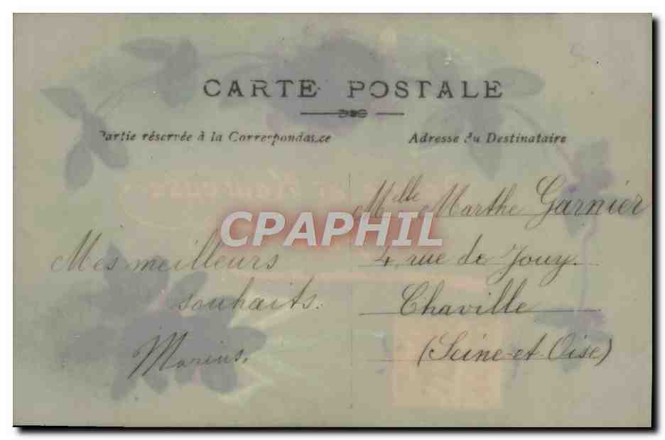 CPA Fantaisie Fleurs  — Rückseite