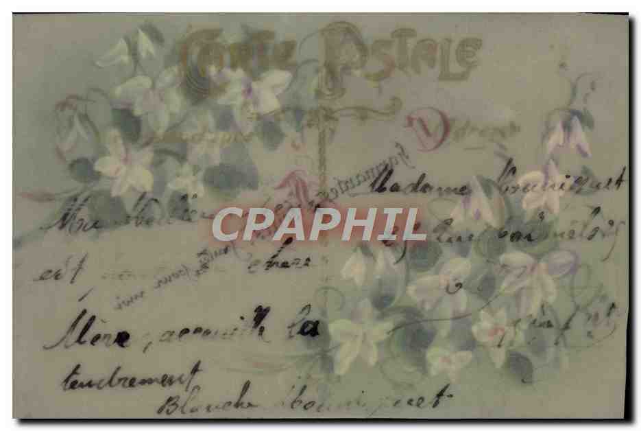 CPA Fantaisie Fleurs  — Rückseite