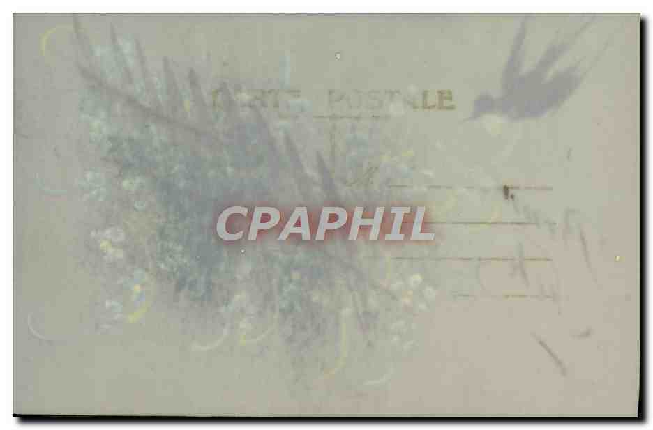 CPA Fantaisie Fleurs (decor a la main) — Verso