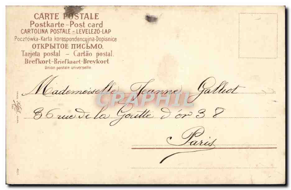 CPA Fantaisie Enfant — Verso