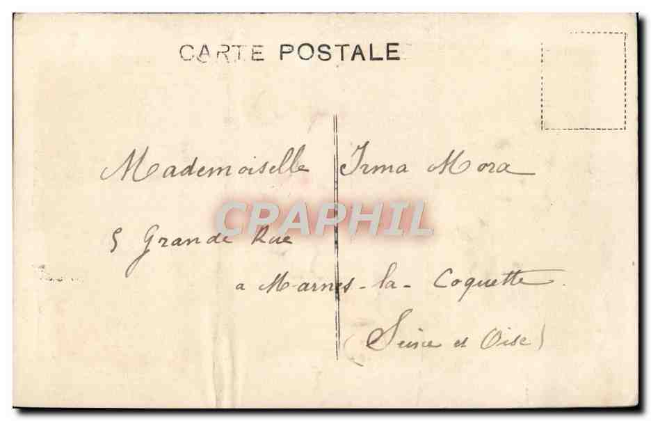 CPA Fantaisie Fleurs Hirondelle — Verso