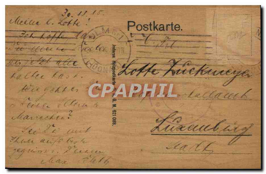 CPA Generaloberst von Kluck Militaria  — Rückseite