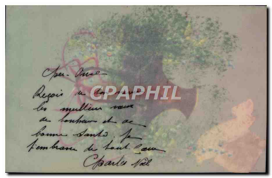 CPA Fantaisie Fleurs  — Verso