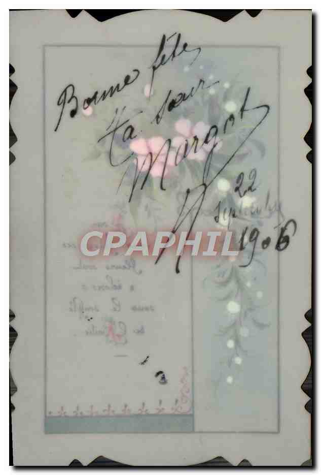 CPA Fantaisie Fleurs  — Verso