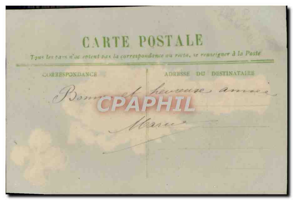 CPA Fantaisie Fleurs  — Verso