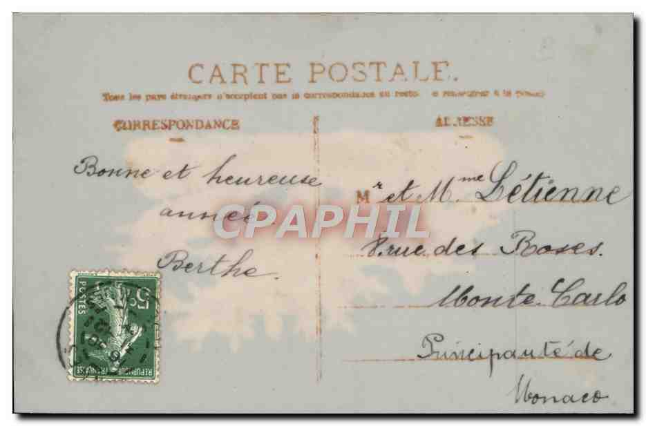 CPA Fantaisie Fleurs Colombes — Back