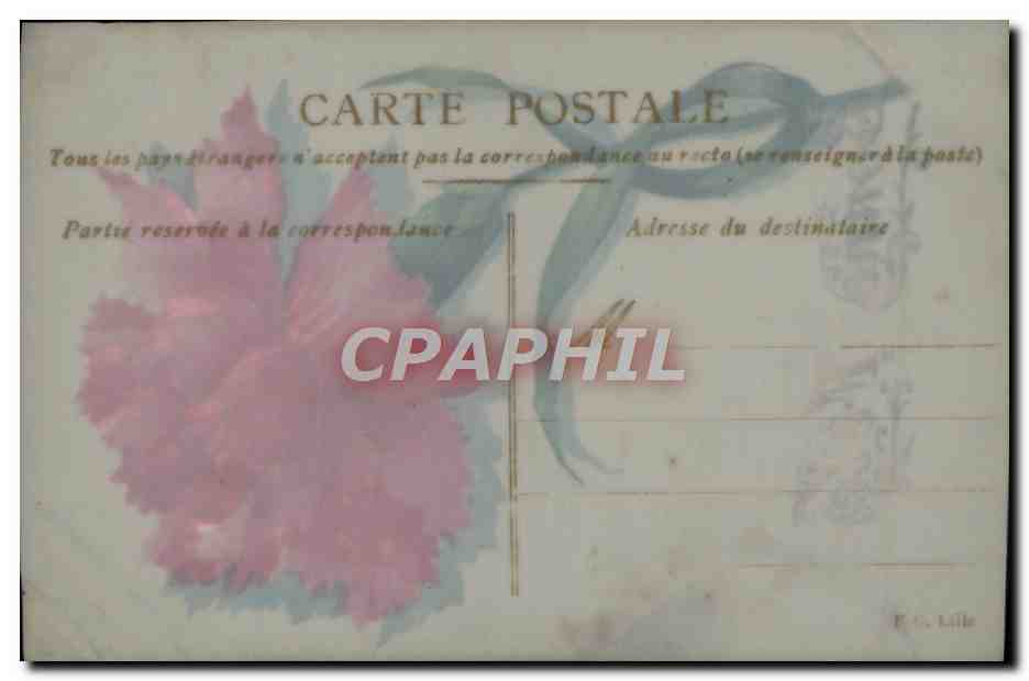 CPA Fantaisie Fleurs  — Verso