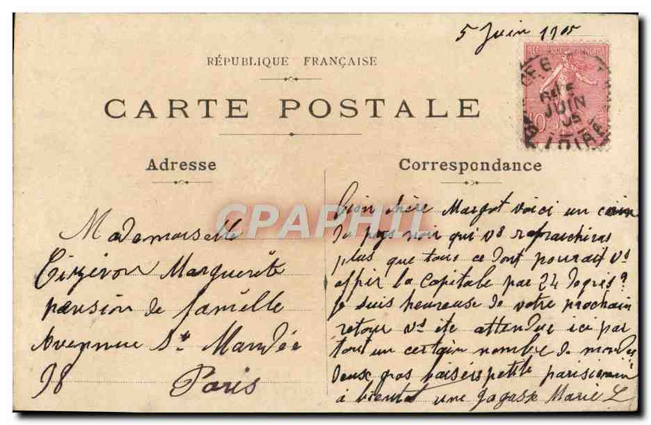 Rochetaillée-Le Barrage — Souvenir d'une Abeille à Marga — — Verso