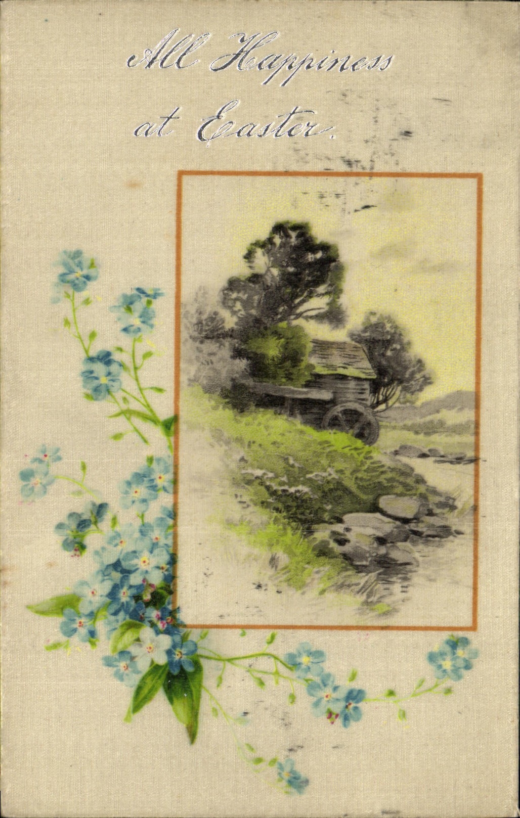 CPA Fantaisie Fleurs Paques