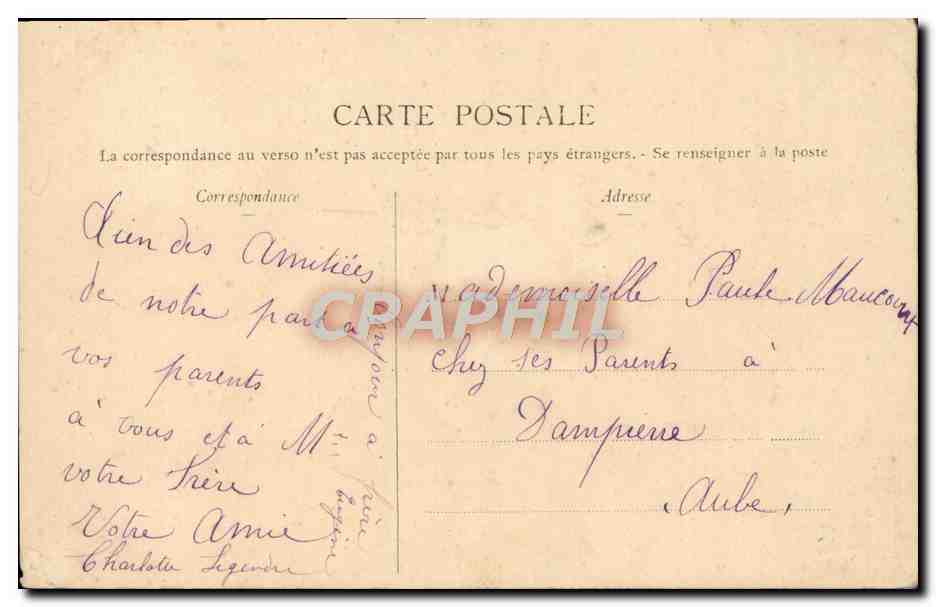 CPA Fantaisie Fleurs Enfant — Verso