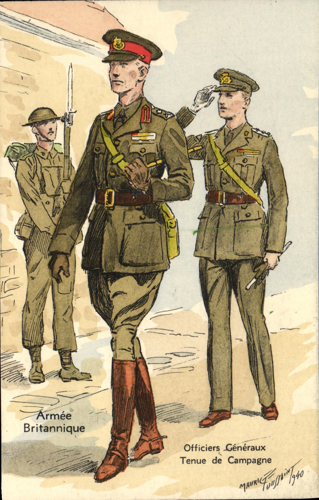 Armée Britannique — Officiers Généraux — Tenue de Campagne — Mauric Foussin 1940