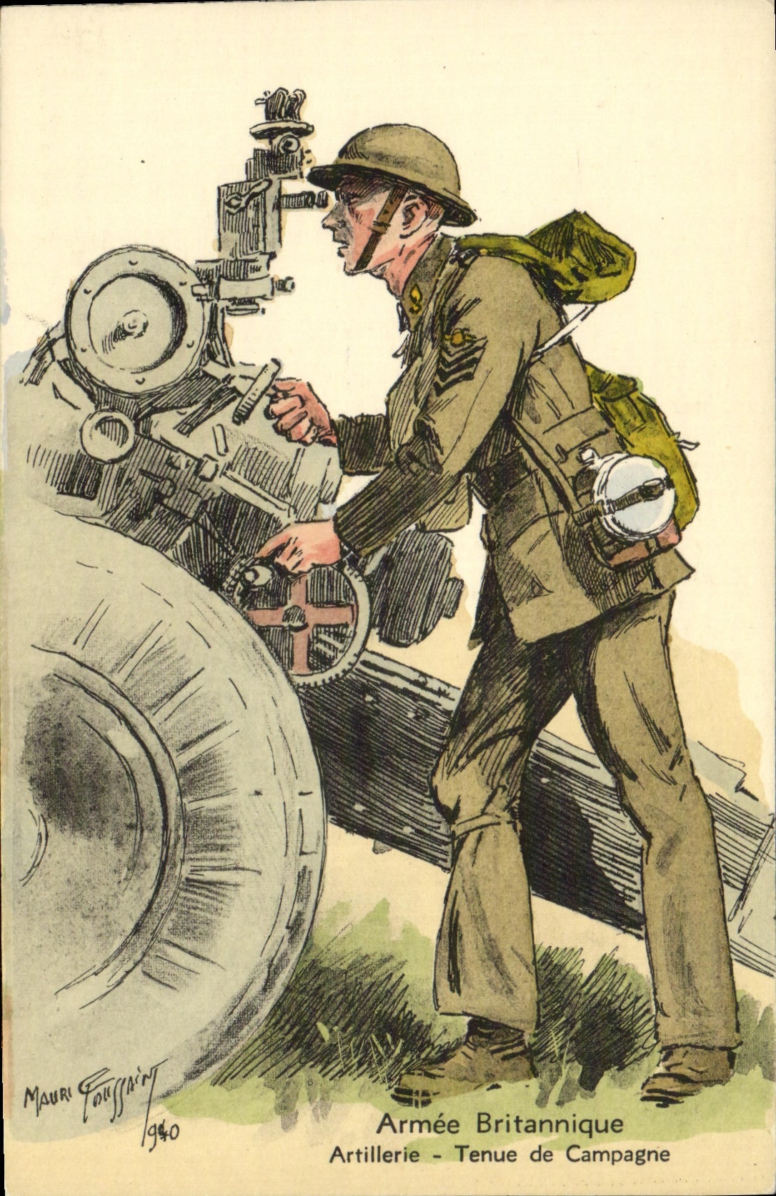 Artillerie - Tenue de Campagne — Armée Britannique — Mauri Foussaint 1940