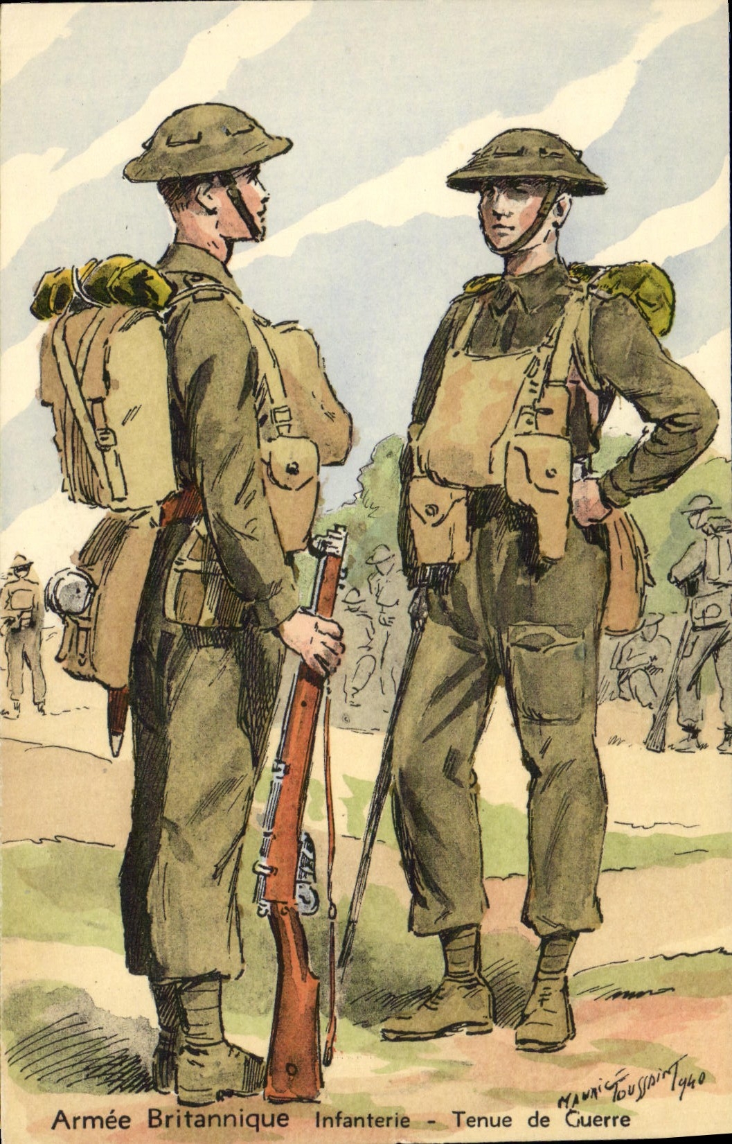 Armée Britannique Infanterie — Tenue de Guerre — Mann Toussaint 1940