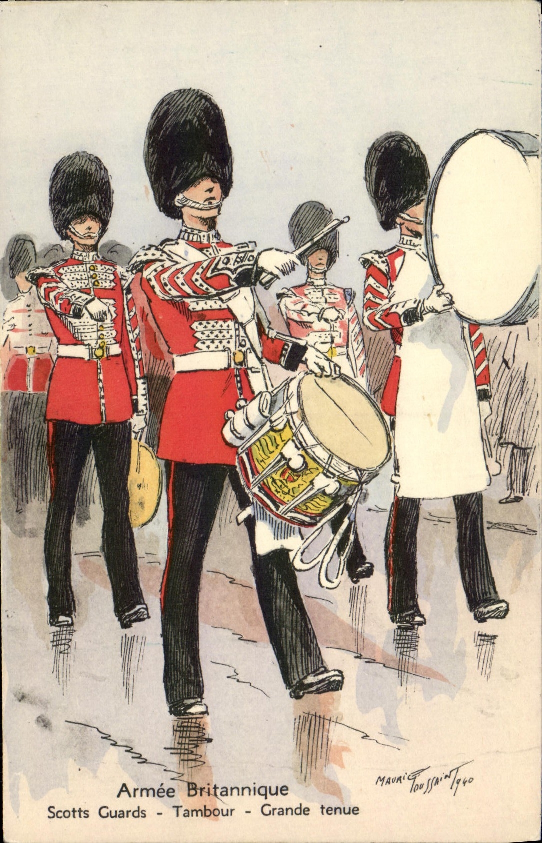 Scots Guards - Tambour - Grande tenue — Armée Britannique — Mauric Toussaint 1940