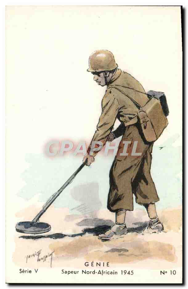 Sapeur Nord-Africain — Génie 1945 — Série V, N° 10, par Maurice Louisaint
