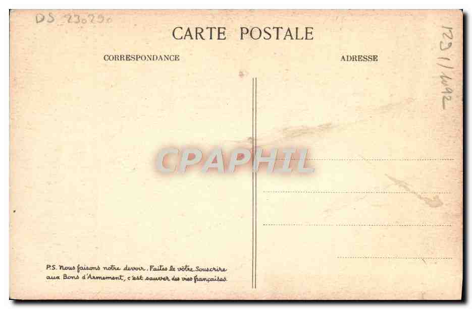 CPA Militaria Il veille Souscrivez Militaria  — Rückseite