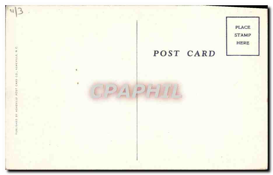 Soldat et WAC en train de frapper — éditeur Asheville Post Card Co. N° 413 — Verso