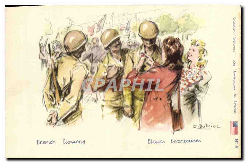 CPA Militaria Fleurs francaises