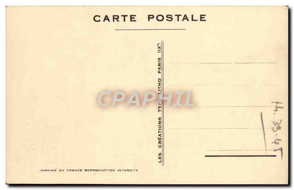 Picrate aux Armées — Inspiration!...S.O.S! — Les Créations Typo-Litho, Paris — Verso