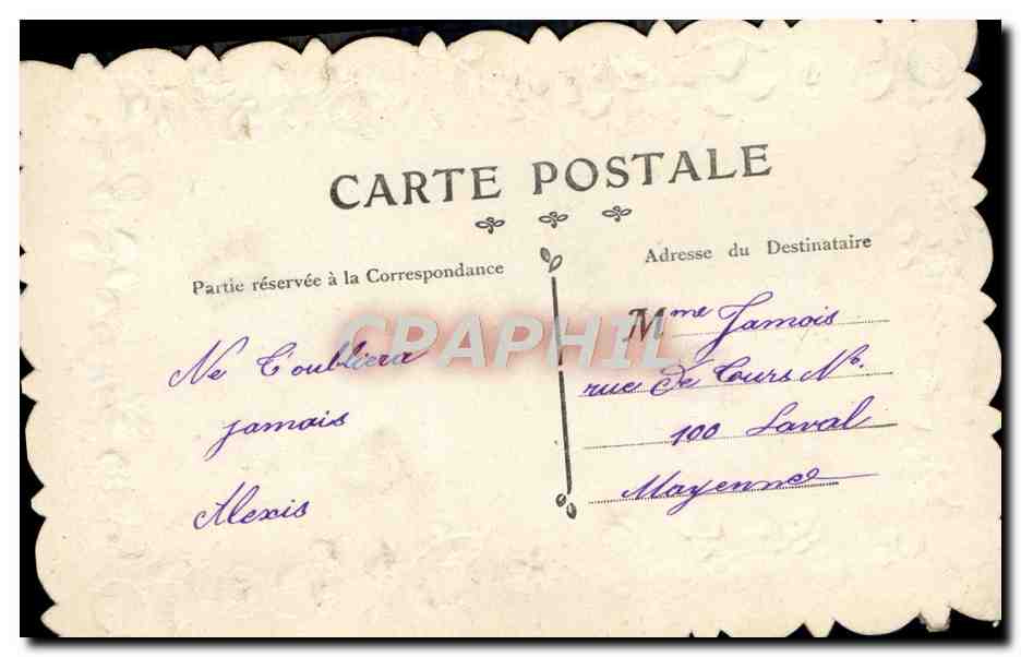 CPA Fantaisie Fleurs  — Verso