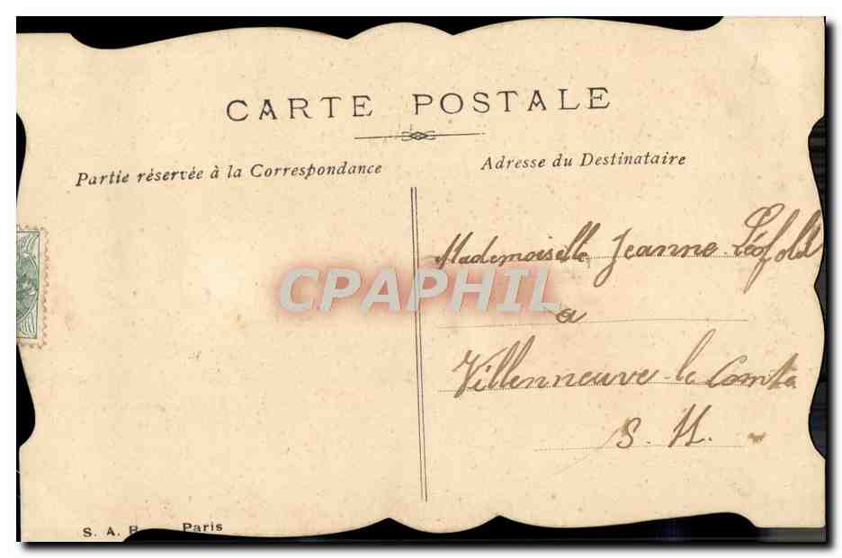 CPA Fantaisie Fleurs  — Verso