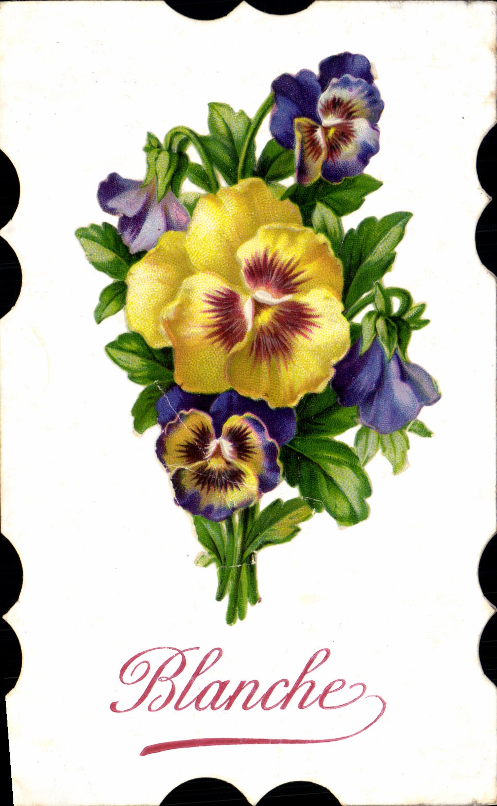 CPA Fantaisie Fleurs Blanche 