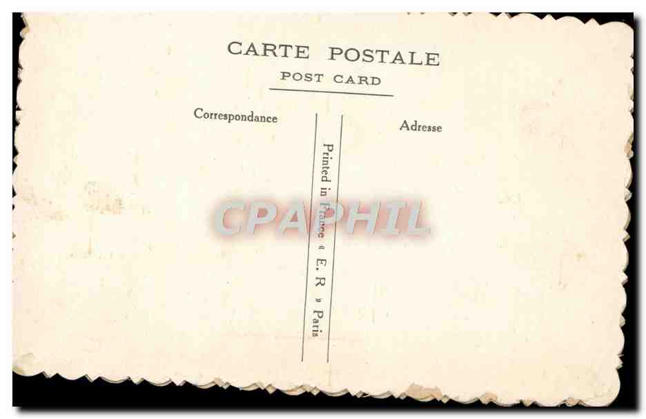 CPA Fantaisie Fleurs Drapeau France Etats unis Militaria Brodee — Rückseite