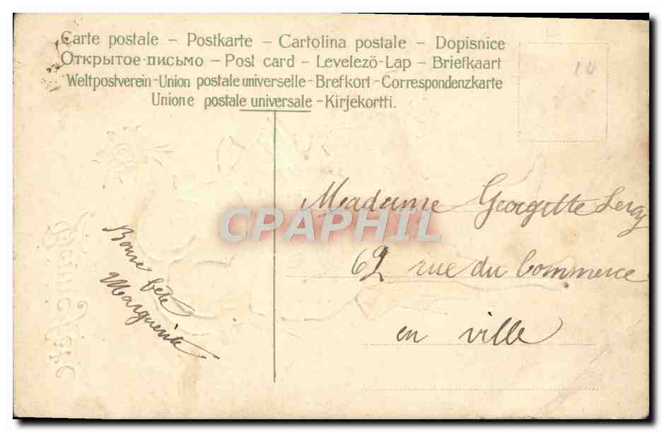 CPA Fantaisie Fleurs Enfants — Rückseite