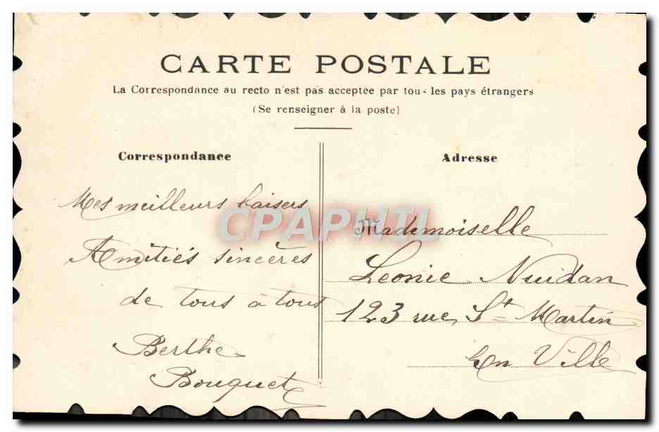 CPA Fantaisie Fleurs Colombes  — Rückseite