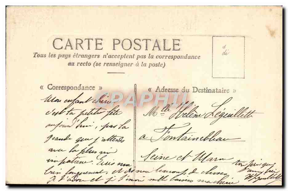 CPA Fantaisie Fleurs  — Verso
